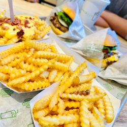 Shake Shack Westfield UTC - Bacon Cheese Fries and French Fries and Chocolate Shake