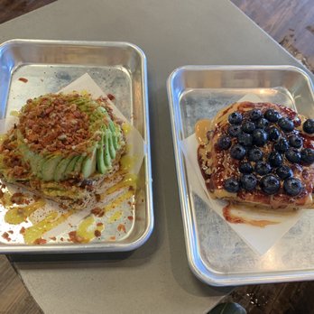 THORN + ROOTS - Avocado toast with poached egg and bacon. Pb&j toast - Juice Bars & Smoothies Near Me - Saratoga Springs, New York THORN + ROOTS - Avocado toast with poached egg and bacon. Pb&j toast - Juice Bars & Smoothies Near Me - Saratoga Springs, New York