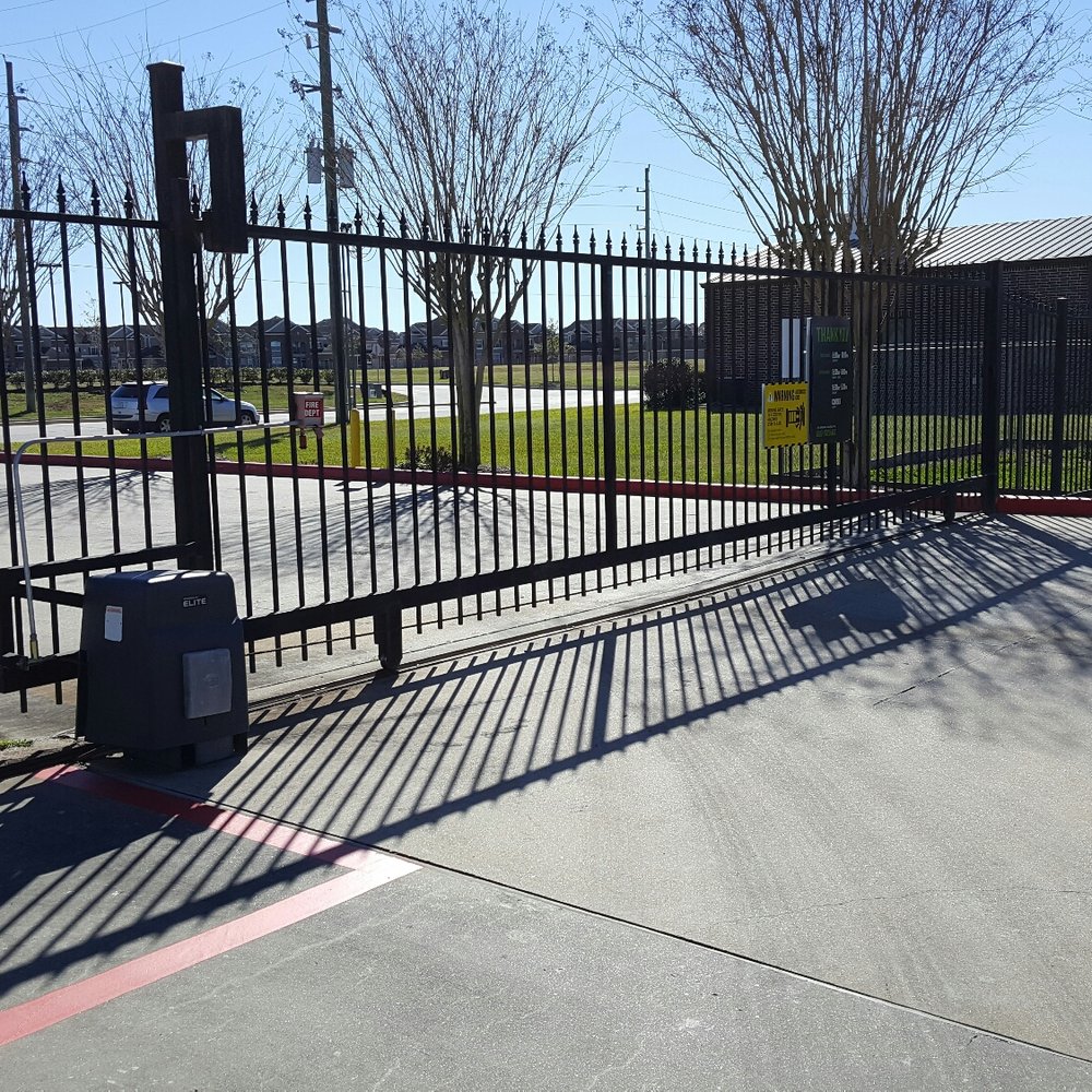 Extra Space Storage - Picture of front access gate. - Self Storage Near Me - Rosenberg, Texas