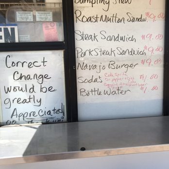 The Burrito Lady - Menu - Food Stands Near Me - Chinle, Arizona