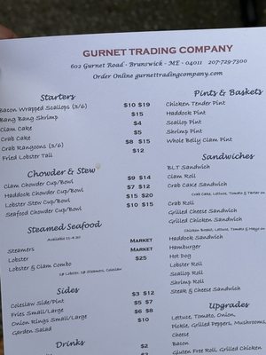 Menu photo 2 Gurnet Trading Company Brunswick, ME Menu photo 2 Gurnet Trading Company Brunswick, ME
