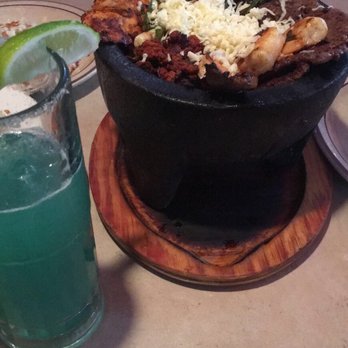 Mexico Restaurant - El Molcajete and a blue margarita - Mexican Near Me - White Plains, Maryland