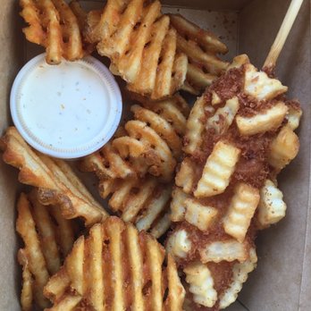 STIX - Waffle Fries Cheese Corndog - Hot Dogs Near Me - San Francisco, California STIX - Waffle Fries Cheese Corndog - Hot Dogs Near Me - San Francisco, California