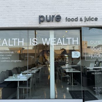 Pure Food and Juice - Front of restaurant. - Juice Bars & Smoothies Near Me - Tulsa, Oklahoma