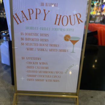 In Napoli - Happy Hour - Italian Near Me - Fort Lee, New Jersey In Napoli - Happy Hour - Italian Near Me - Fort Lee, New Jersey