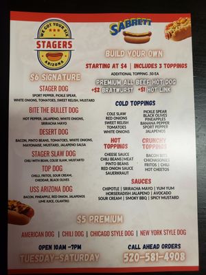 Menu photo 2 Stagers Sierra Vista, AZ