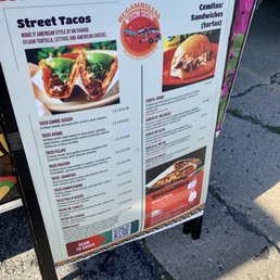 Food Truck menu