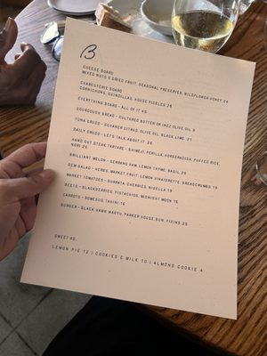 Menu photo 1 Bar Betsy Altadena, CA