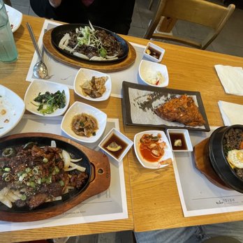 Dish Korean Cuisine - Sutbul Dwaeji Gogi Gui / 숯불 돼지고기 구이 (bottom right corner of the photo) - Korean Near Me - Chamblee, Georgia