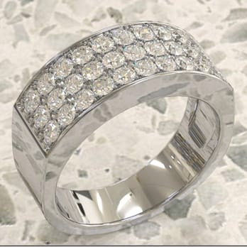 Buchards Jewelers - Diamond Bead Set Band set in 14kt White Gold. - Jewelry Near Me - Berea, Ohio Buchards Jewelers - Diamond Bead Set Band set in 14kt White Gold. - Jewelry Near Me - Berea, Ohio