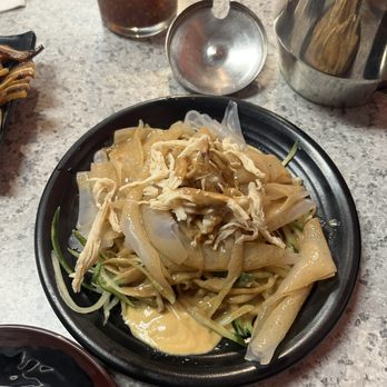 A & J Restaurant - Flat bean noodles with cold chicken and cucumber salad - Chinese Near Me - Rockville, Maryland A & J Restaurant - Flat bean noodles with cold chicken and cucumber salad - Chinese Near Me - Rockville, Maryland