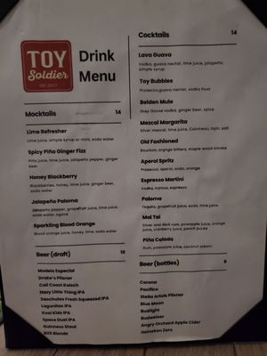 Menu photo 1 Toy Soldier San Francisco, CA Menu photo 1 Toy Soldier San Francisco, CA