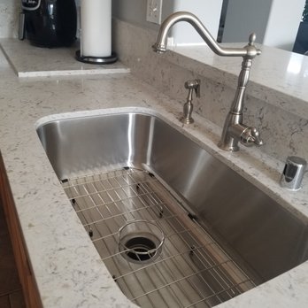 Artistic Stone Works - Kitchen single drain stainless steel sink after - Countertop Installation Near Me - Lodi, California Artistic Stone Works - Kitchen single drain stainless steel sink after - Countertop Installation Near Me - Lodi, California