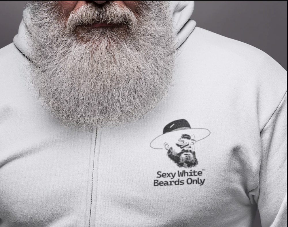 Sexy White Beards Only Logo