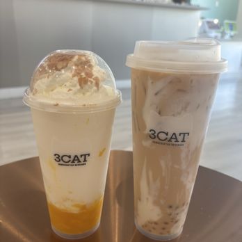3Catea - Mochi Mango, Mochi Barley Burst (Set Toppings) - Bubble Tea Near Me - Milpitas, California