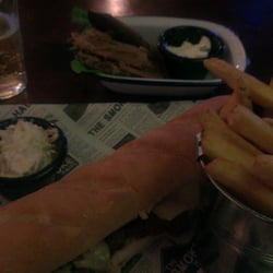 Smoke Haus - Philly cheesesteak and fried pickles ftw!