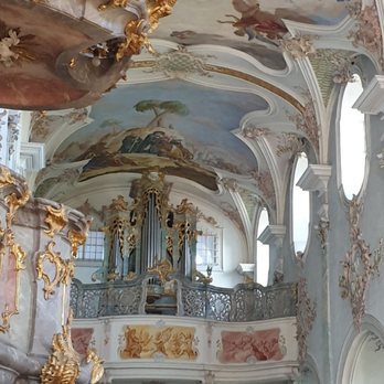 St. Martin - Kanzel, Deckengemälde und Orgel - Landmarks & Historical Buildings Near Me - Mönchsdeggingen, BY