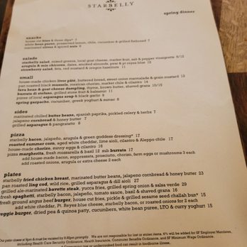 Starbelly - menu - New American Near Me - San Francisco, California Starbelly - menu - New American Near Me - San Francisco, California