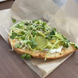 Avo toast with whipped goat cheese Avo toast with whipped goat cheese