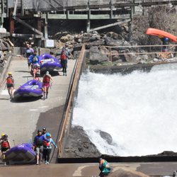 Ace Ocoee Adventures - Getting ready to drop in!