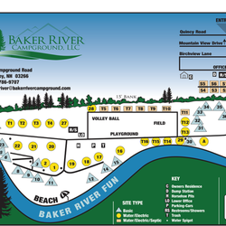 Baker River Campground - Campground map