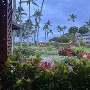 Hukilau Lanai - View of the garden from the restaurant - Seafood Near Me - Kapaa, Hawaii Hukilau Lanai - View of the garden from the restaurant - Seafood Near Me - Kapaa, Hawaii