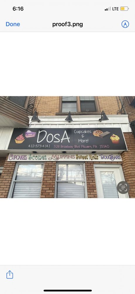 Dosa Cupcakes and More Logo