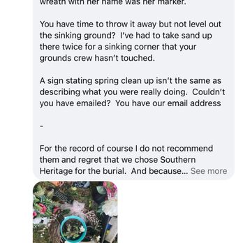 Southern Heritage Funeral Home - They "set aside" our belongings. No. Read the comment - Funeral Services & Cemeteries Near Me - Pelham, Alabama Southern Heritage Funeral Home - They "set aside" our belongings. No. Read the comment - Funeral Services & Cemeteries Near Me - Pelham, Alabama