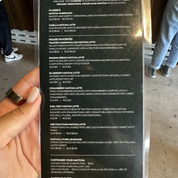 Alma Matcha - Menu as of 01/19/2026 - Coffee & Tea Near Me - FORT LAUDERDALE, Florida