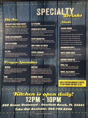 Menu photo 6 Kahuna Bar & Grill Deerfield Beach, FL