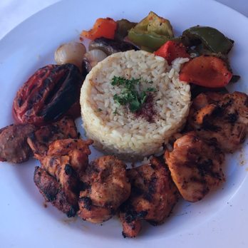 Cafe Santorini - Chicken kabobs. - Italian Near Me - Pasadena, California