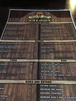 Menu photo 6 Crockery Creek Saloon Nunica, MI