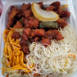 US Chinese Food - Combo B with jalapeno chicken