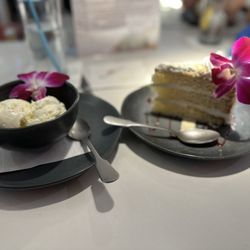 Fleur Cuisine - Coconut pineapple ice cream and coconut cake