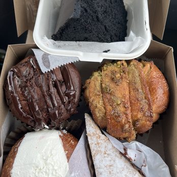Goodman Bakes - Dark chocolate cake slice. Chocolate cherry muffin. Pistachio brioche. Pistachio raspberry cream bun. Pistachio ricotta cake slice. - Bakeries Near Me - Rochester, New York Goodman Bakes - Dark chocolate cake slice. Chocolate cherry muffin. Pistachio brioche. Pistachio raspberry cream bun. Pistachio ricotta cake slice. - Bakeries Near Me - Rochester, New York