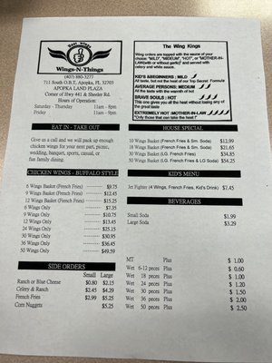 Menu photo 1 Wings-N-Things Apopka, FL Menu photo 1 Wings-N-Things Apopka, FL