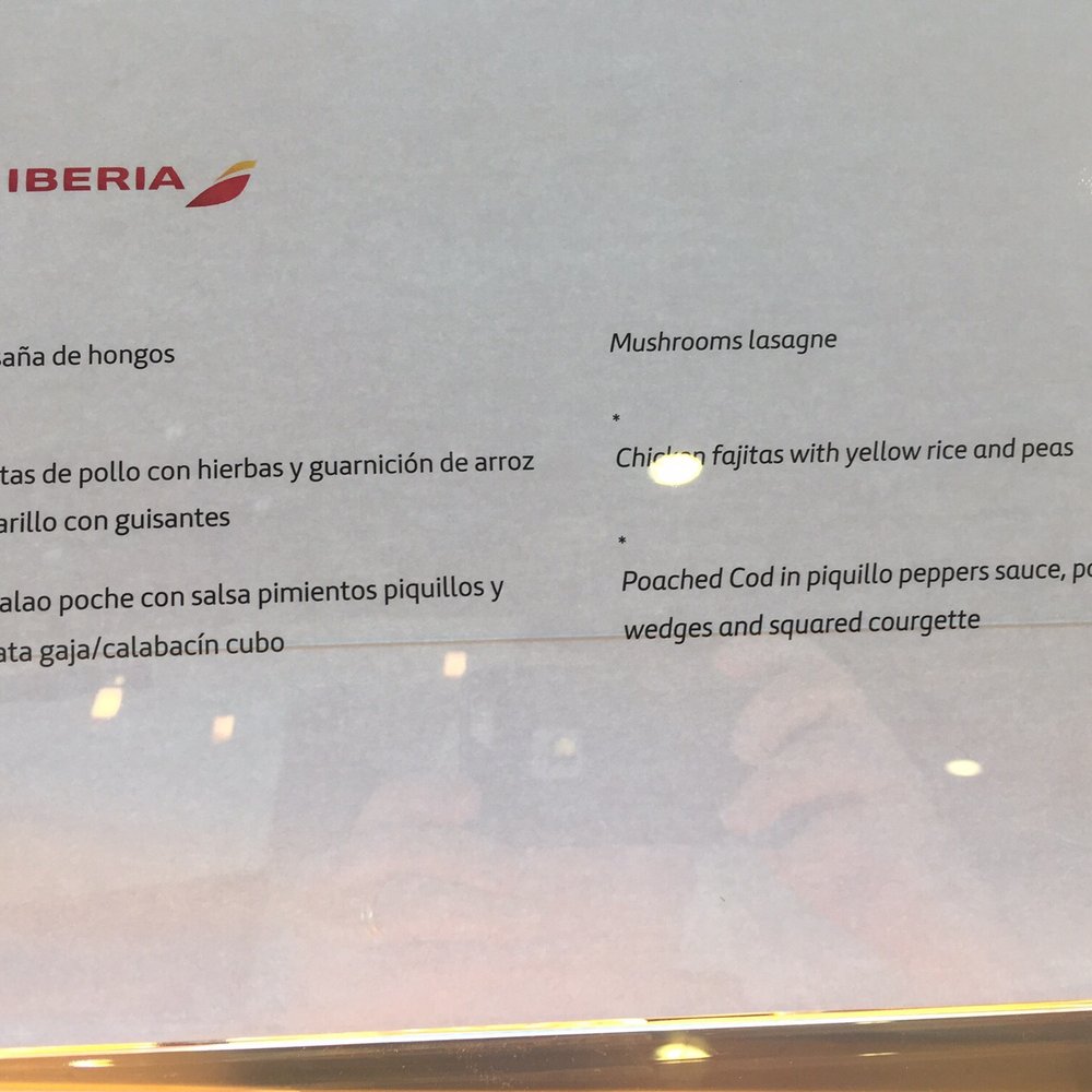 Iberia Sala VIP - Today's lunch menu. - Airport Lounges Near Me - Madrid, M