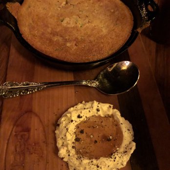 The Pearl - Jalapeño cornbread with butter and honey - New American Near Me - Columbus, Ohio The Pearl - Jalapeño cornbread with butter and honey - New American Near Me - Columbus, Ohio