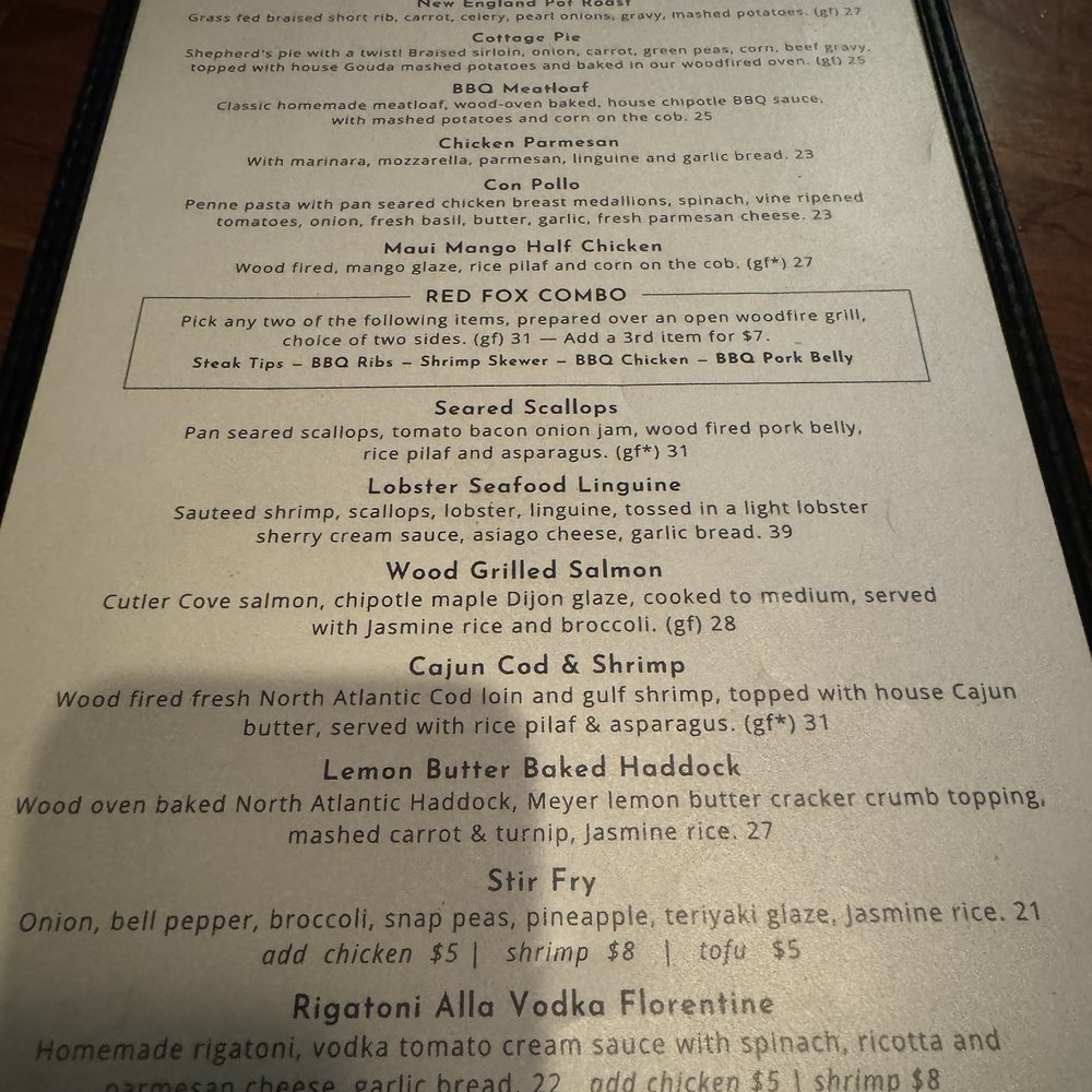 Red Fox Bar & Grille - menu - American Near Me - Jackson, New Hampshire Red Fox Bar & Grille - menu - American Near Me - Jackson, New Hampshire