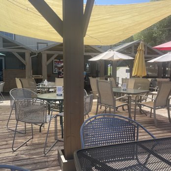 Willow Bay Marina and Resort - Part of the outdoor deck - they've improved the shade options - New American Near Me - Priest River, Idaho Willow Bay Marina and Resort - Part of the outdoor deck - they've improved the shade options - New American Near Me - Priest River, Idaho