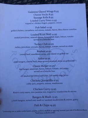 Menu photo 3 Rosie Connolly's Richmond, VA