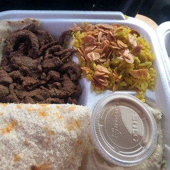 Pita Fresh - Beef shawarma, almond rice and hummus - Syrian Near Me - Miami, Florida