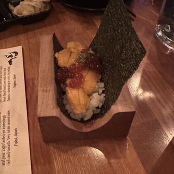 Yonsei Handrolls - Uni, ikura, wasabi stems - Japanese Near Me - Oakland, California Yonsei Handrolls - Uni, ikura, wasabi stems - Japanese Near Me - Oakland, California
