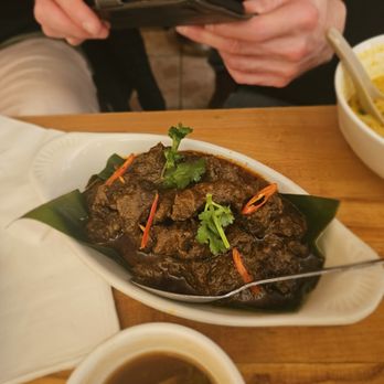 Wok Wok - Rendang Beef Stew. Good rice on the side. Good curry. Beef was a tad chewy. Good enough - Malaysian Near Me - New York, New York