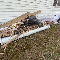417 Gutter Pro - Old columns, replaced wood and assorted packaging that 417 Gutter Pro left behind.