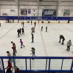 Ice skating from the second level Ice skating from the second level