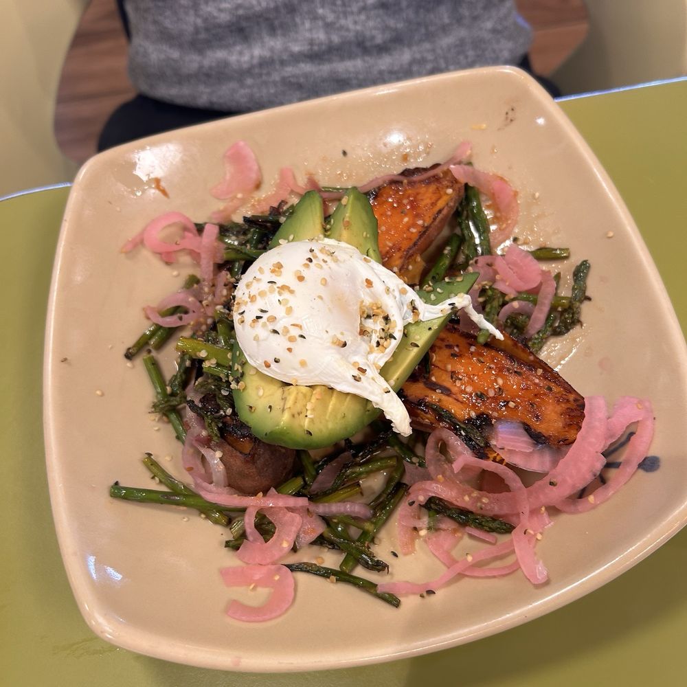 Snooze, an A.M. Eatery - Sweet Potato Veggie Smash Up* - Breakfast & Brunch Near Me - Tucson, Arizona