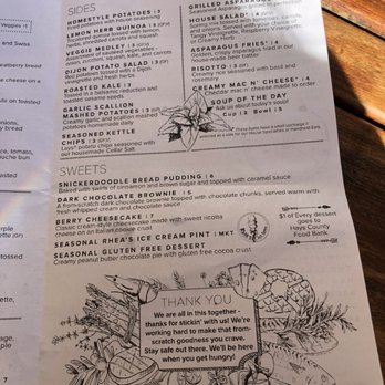 The Root Cellar Cafe - Menu - Breakfast & Brunch Near Me - San Marcos, Texas