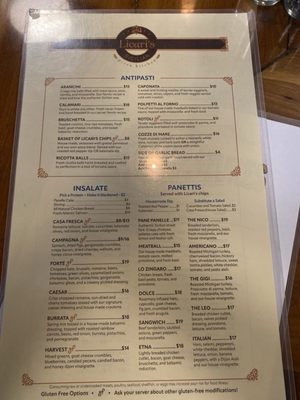 Menu photo 1 Licari's Sicilian Pizza Kitchen Hudsonville, MI