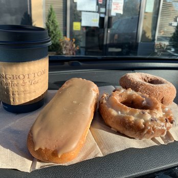 Donut King - Decaf coffee + maple bar + blue berry old fashion + apple cider donut - Donuts Near Me - Beaverton, Oregon Donut King - Decaf coffee + maple bar + blue berry old fashion + apple cider donut - Donuts Near Me - Beaverton, Oregon